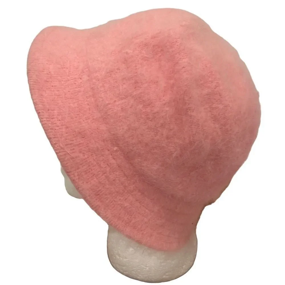 Axxents Angora Wool blend Bucket Hat Pink